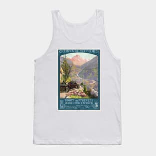 Route des Pyrénées France Vintage Poster 1920 Tank Top